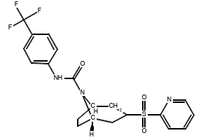(3-ENDO)-3-(PHENYLSULFONYL)-N-[4-(TRIFLUOROMETHYL)PHENYL]-8-AZABICYCLO[3.2.1]OCTANE-8-CARBOXAMIDE structure, CAS 1170321-78-4