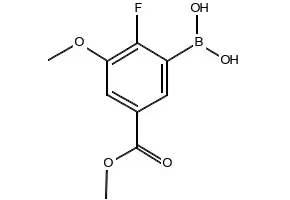 (3-FLUORO-2-(METHOXYCARBONYL)PHENYL)BORONIC ACID structure, CAS 1256355-33-5