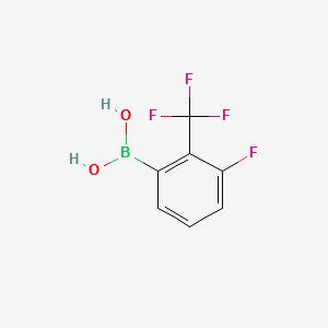 (3-FLUORO-2-(TRIFLUOROMETHYL)PHENYL)BORONIC ACID structure, CAS 850411-12-0