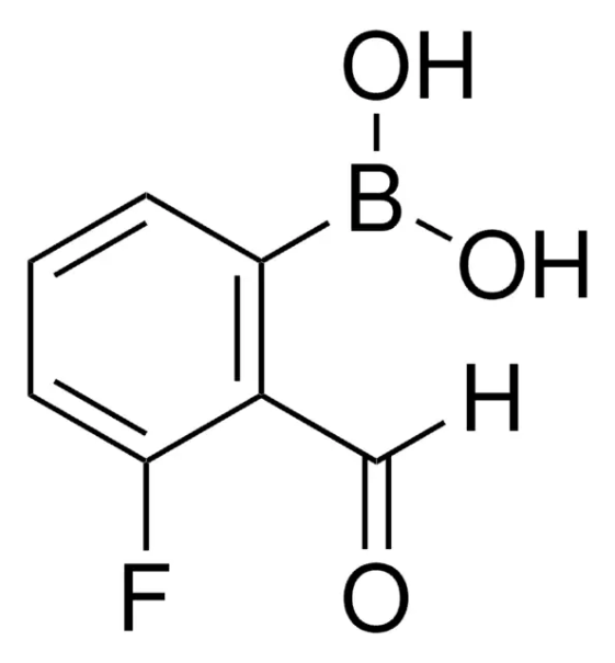 (3-FLUORO-2-FORMYLPHENYL)BORONIC ACID structure, CAS 871126-15-7