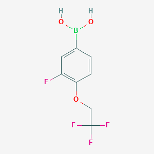 (3-FLUORO-4-(2,2,2-TRIFLUOROETHOXY)PHENYL)BORONIC ACID structure, CAS 947533-09-7