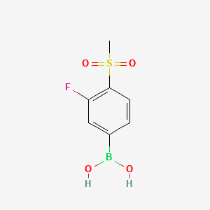 (3-FLUORO-4-(METHYLSULFONYL)PHENYL)BORONIC ACID structure, CAS 648904-83-0