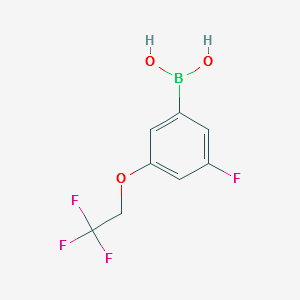 (3-FLUORO-5-(2,2,2-TRIFLUOROETHOXY)PHENYL)BORONIC ACID structure, CAS 850589-55-8