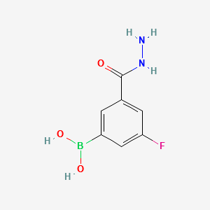 (3-FLUORO-5-(HYDRAZINECARBONYL)PHENYL)BORONIC ACID structure, CAS 1217500-73-6