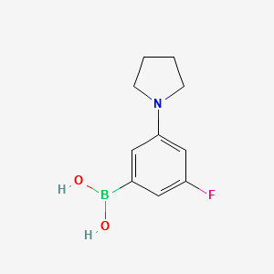 (3-FLUORO-5-(PYRROLIDIN-1-YL)PHENYL)BORONIC ACID structure, CAS 1217500-96-3