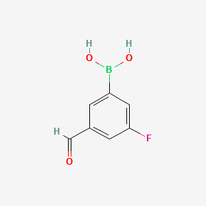 (3-FLUORO-5-FORMYLPHENYL)BORONIC ACID structure, CAS 328956-60-1