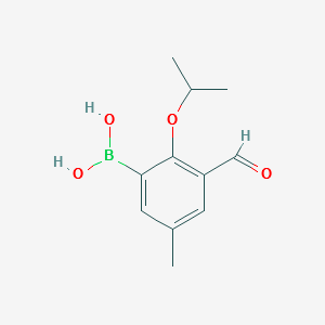 (3-FORMYL-2-ISOPROPOXY-5-METHYLPHENYL)BORONIC ACID structure, CAS 480424-52-0