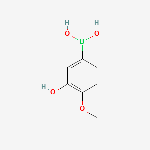 (3-HYDROXY-4-METHOXYPHENYL)BORONIC ACID structure, CAS 622864-48-6