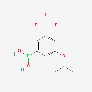 (3-ISOPROPOXY-5-(TRIFLUOROMETHYL)PHENYL)BORONIC ACID structure, CAS 1256345-44-4