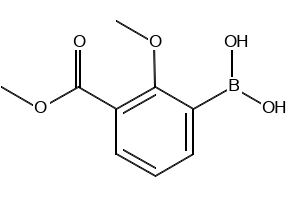 (3-METHOXY-2-(METHOXYCARBONYL)PHENYL)BORONIC ACID structure, CAS 1256355-41-5
