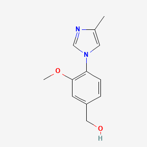 (3-METHOXY-4-(4-METHYL-1H-IMIDAZOL-1-YL)PHENYL)METHANOL structure, CAS 1017789-63-7