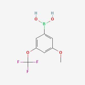 (3-METHOXY-5-(TRIFLUOROMETHOXY)PHENYL)BORONIC ACID structure, CAS 1256345-88-6