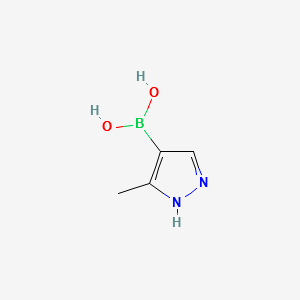 (3-METHYL-1H-PYRAZOL-4-YL)BORONIC ACID structure, CAS 1071455-14-5