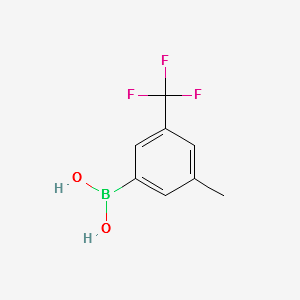 (3-METHYL-5-(TRIFLUOROMETHYL)PHENYL)BORONIC ACID structure, CAS 850411-13-1