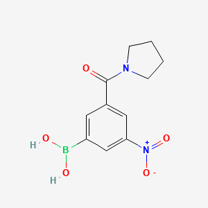(3-NITRO-5-(PYRROLIDINE-1-CARBONYL)PHENYL)BORONIC ACID structure, CAS 871332-81-9