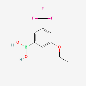 (3-PROPOXY-5-(TRIFLUOROMETHYL)PHENYL)BORONIC ACID structure, CAS 1256345-47-7