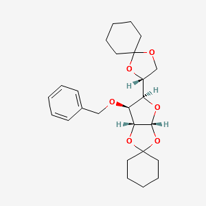 (3A'R,5'R,6'S,6A'R)-6'-(BENZYLOXY)-5'-((R)-1,4-DIOXASPIRO[4.5]DECAN-2-YL)TETRAHYDROSPIRO[CYCLOHEXANE-1,2'-FURO[2,3-D][1,3]DIOXOLE] structure, CAS 13322-88-8