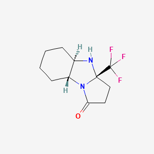(3AR,4AR,8AR)-3A-(TRIFLUOROMETHYL)DECAHYDRO-1H-BENZO[D]PYRROLO[1,2-A]IMIDAZOL-1-ONE structure, CAS 1190437-08-1