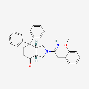 (3AR,7AR)-2-(1-IMINO-2-(2-METHOXYPHENYL)ETHYL)-7,7-DIPHENYLHEXAHYDRO-1H-ISOINDOL-4(2H)-ONE structure, CAS 135911-02-3