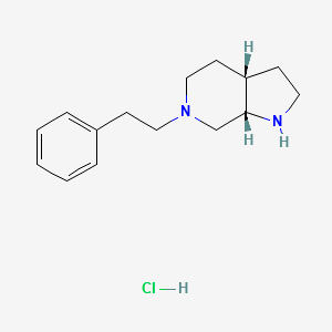 (3AS,7AS)-6-PHENETHYLOCTAHYDRO-1H-PYRROLO[2,3-C]PYRIDINE HYDROCHLORIDE structure, CAS 912338-15-9