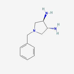 (3R,4R)-1-BENZYLPYRROLIDINE-3,4-DIAMINE structure, CAS 140134-21-0