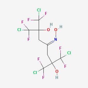 2,6-bis(chlorodifluoromethyl)-1,7-dichloro-2,6-dihydroxy-1,1,7,7-tetrafluo ro-4-heptanon oxime structure, CAS 101913-80-8