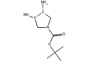 (3R,4R)-TERT-BUTYL 3,4-DIAMINOPYRROLIDINE-1-CARBOXYLATE structure, CAS 161723-00-8