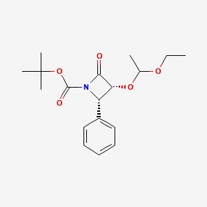 (3R,4S)-TERT-BUTYL 3-(1-ETHOXYETHOXY)-2-OXO-4-PHENYLAZETIDINE-1-CARBOXYLATE structure, CAS 201856-57-7