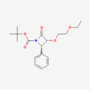 (3R,4S)-TERT-BUTYL 3-(2-ETHOXYETHOXY)-2-OXO-4-PHENYLAZETIDINE-1-CARBOXYLATE structure, CAS 1262663-04-6