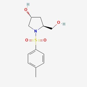 (3R,5S)-5-(HYDROXYMETHYL)-1-TOSYLPYRROLIDIN-3-OL structure, CAS 5605-46-9