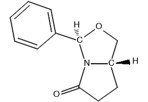 (3R,7AS)-3-PHENYLTETRAHYDROPYRROLO[1,2-C]OXAZOL-5(3H)-ONE structure, CAS 103201-79-2
