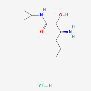 (3S)-3-AMINO-N-CYCLOPROPYL-2-HYDROXYHEXANAMIDE HYDROCHLORIDE structure, CAS 850252-34-5
