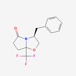 (3S)-3-BENZYL-7A-(TRIFLUOROMETHYL)TETRAHYDROPYRROLO[2,1-B]OXA-ZOL-5(6H)-ONE structure, CAS 1190603-70-3