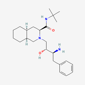 (3S,4AS,8AS)-2-((2R,3S)-3-AMINO-2-HYDROXY-4-PHENYLBUTYL)-N-(TERT-BUTYL)DECAHYDROISOQUINOLINE-3-CARBOXAMIDE structure, CAS 136522-17-3