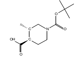 (3S,4R)-1-(TERT-BUTOXYCARBONYL)-4-PHENYLPIPERIDINE-3-CARBOXYLIC ACID structure, CAS 652971-20-5