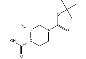 (3S,4S)-1-(TERT-BUTOXYCARBONYL)-4-PHENYLPIPERIDINE-3-CARBOXYLIC ACID structure, CAS 197900-77-9