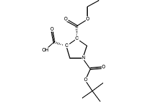 (3S,4S)-4-AMINO-1-(TERT-BUTOXYCARBONYL)PYRROLIDINE-3-CARBOXYLIC ACID structure, CAS 1022164-11-9