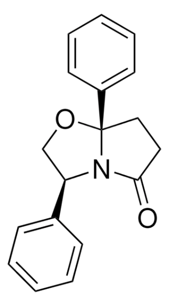 (3S,7AS)-3,7A-DIPHENYLTETRAHYDROPYRROLO[2,1-B]OXAZOL-5(6H)-ONE structure, CAS 161970-71-4