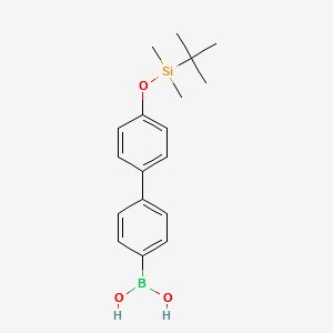 (4'-((TERT-BUTYLDIMETHYLSILYL)OXY)-[1,1'-BIPHENYL]-4-YL)BORONIC ACID structure, CAS 850380-91-5