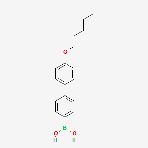 (4'-(PENTYLOXY)-[1,1'-BIPHENYL]-4-YL)BORONIC ACID structure, CAS 158937-25-8