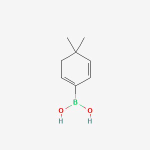 (4,4-DIMETHYLCYCLOHEXA-1,5-DIEN-1-YL)BORONIC ACID structure, CAS 871464-52-7
