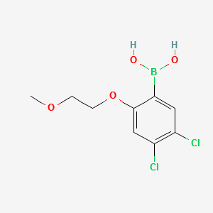 (4,5-DICHLORO-2-(2-METHOXYETHOXY)PHENYL)BORONIC ACID structure, CAS 1256354-99-0