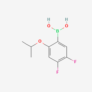 (4,5-DIFLUORO-2-ISOPROPOXYPHENYL)BORONIC ACID structure, CAS 1072951-61-1