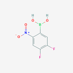 (4,5-DIFLUORO-2-NITROPHENYL)BORONIC ACID structure, CAS 1150114-59-2