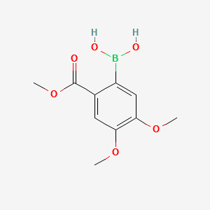 (4,5-DIMETHOXY-2-(METHOXYCARBONYL)PHENYL)BORONIC ACID structure, CAS 1072952-49-8