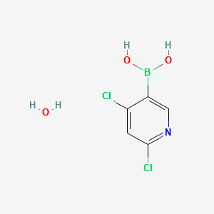 (4,6-DICHLOROPYRIDIN-3-YL)BORONIC ACID HYDRATE structure, CAS 1072952-26-1