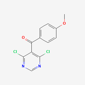 (4,6-DICHLOROPYRIMIDIN-5-YL)(4-METHOXYPHENYL)METHANONE structure, CAS 1245646-55-2