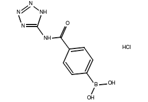 (4-((1H-TETRAZOL-5-YL)CARBAMOYL)PHENYL)BORONIC ACID HYDROCHLORIDE structure, CAS 850568-31-9