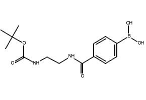 (4-((2-((TERT-BUTOXYCARBONYL)AMINO)ETHYL)CARBAMOYL)PHENYL)BORONIC ACID structure, CAS 860626-05-7