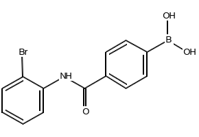 (4-((2-BROMOPHENYL)CARBAMOYL)PHENYL)BORONIC ACID structure, CAS 874288-01-4